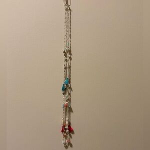 Multicolor chain, charms and beads Necklace